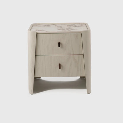 Kelly 2 Drawer Bedside White Ash