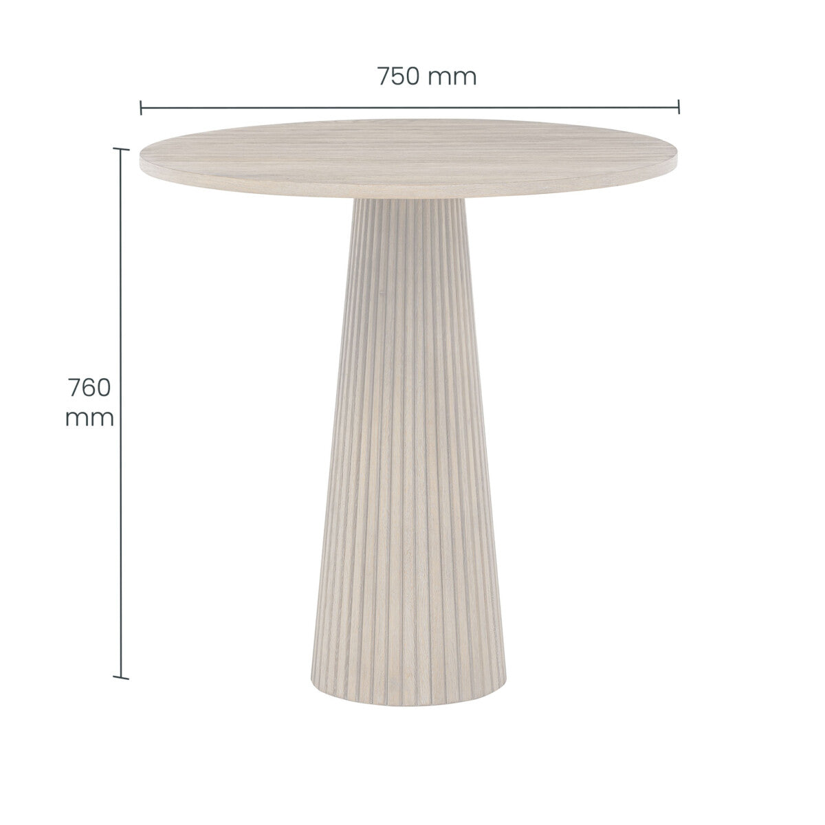 Leckford Ribbed Occasional Table | Aged Oak