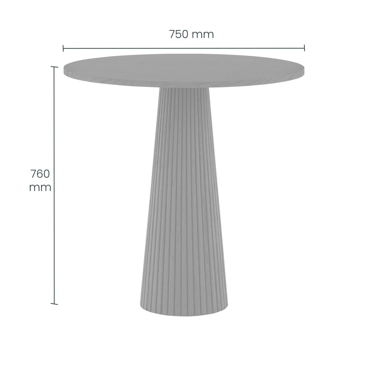 Leckford Ribbed Occasional Table | Black Oak