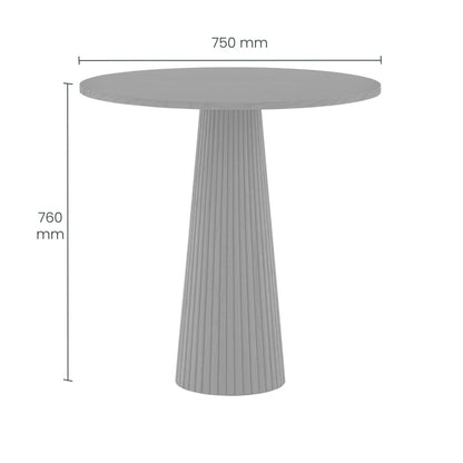 Leckford Ribbed Occasional Table | Black Oak