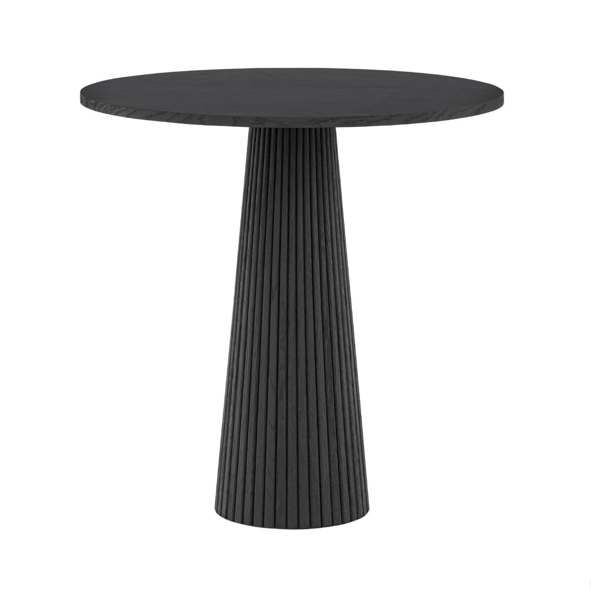 Leckford Ribbed Occasional Table | Black Oak