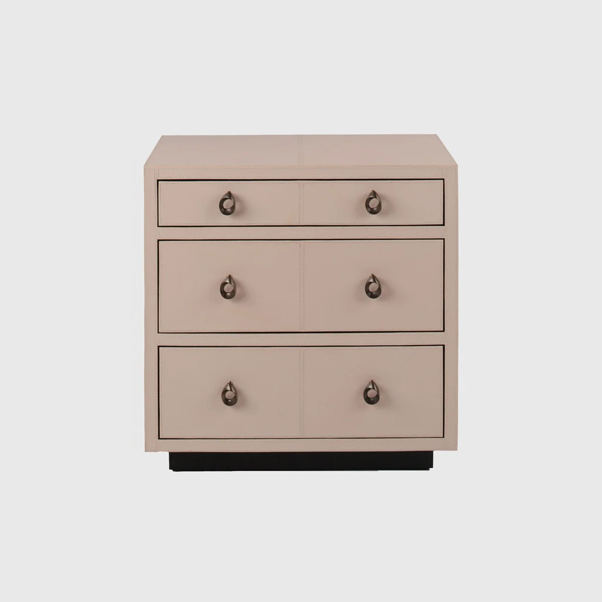 Mrs C Bedside Table Blush Leather