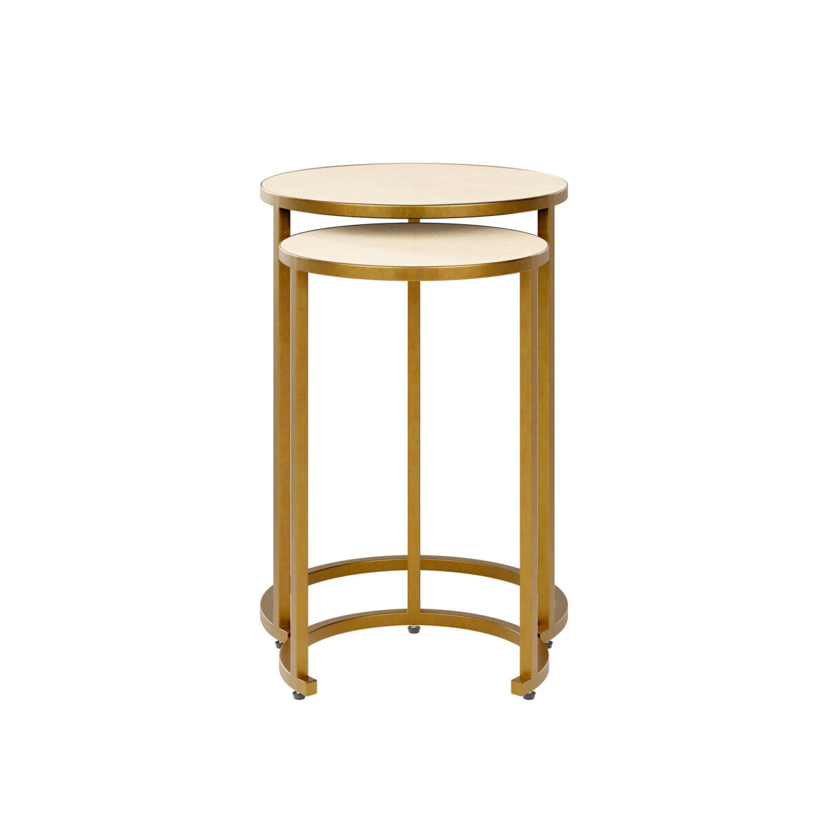 Hampton Nest Table | Ivory Shagreen | 2 piece