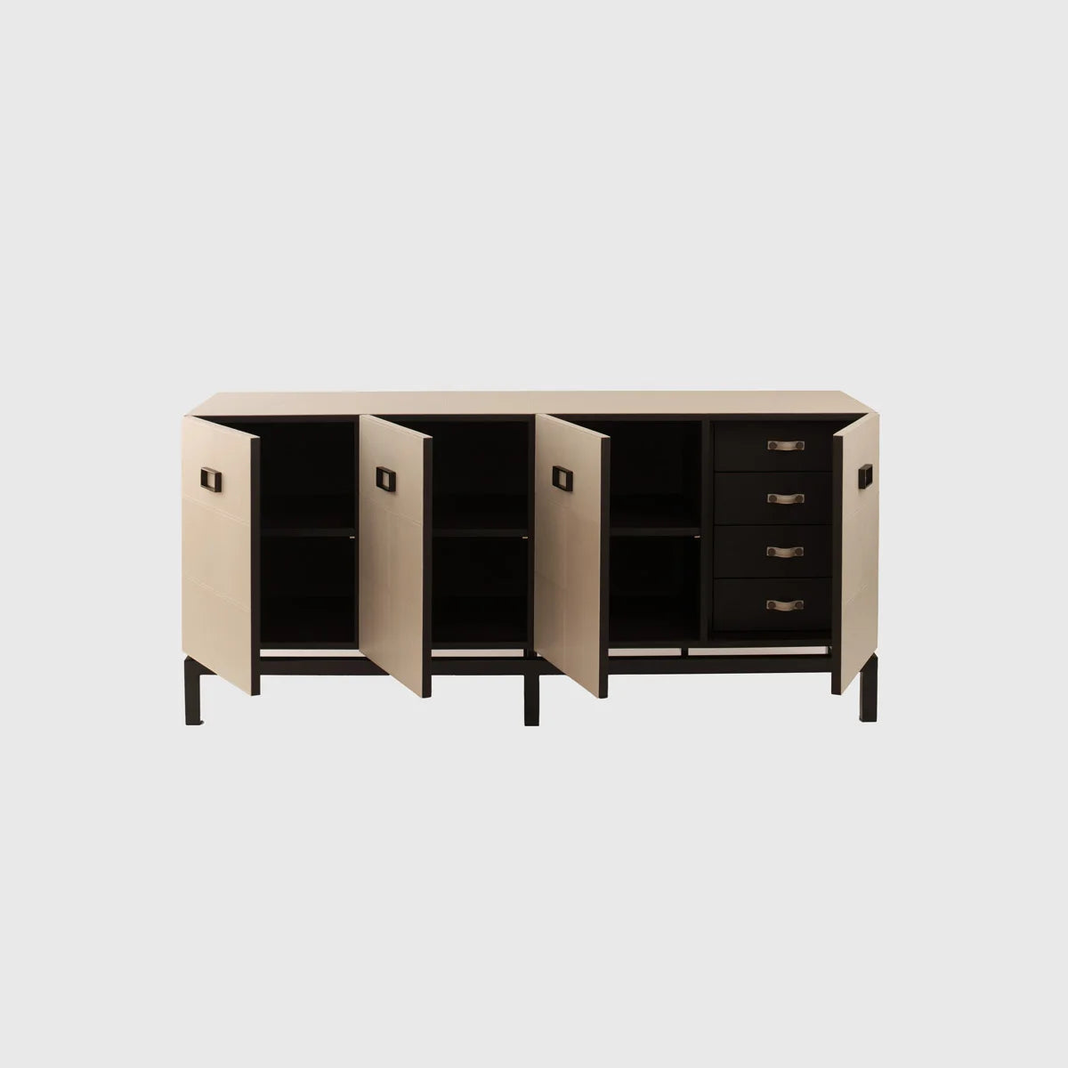 Paragon Cabinet 4 door Pumice Leather