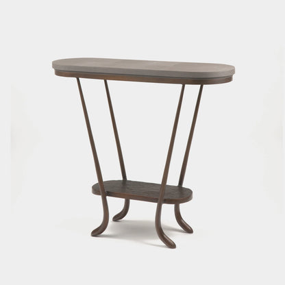 Paris Console Antique Bronze and Leather