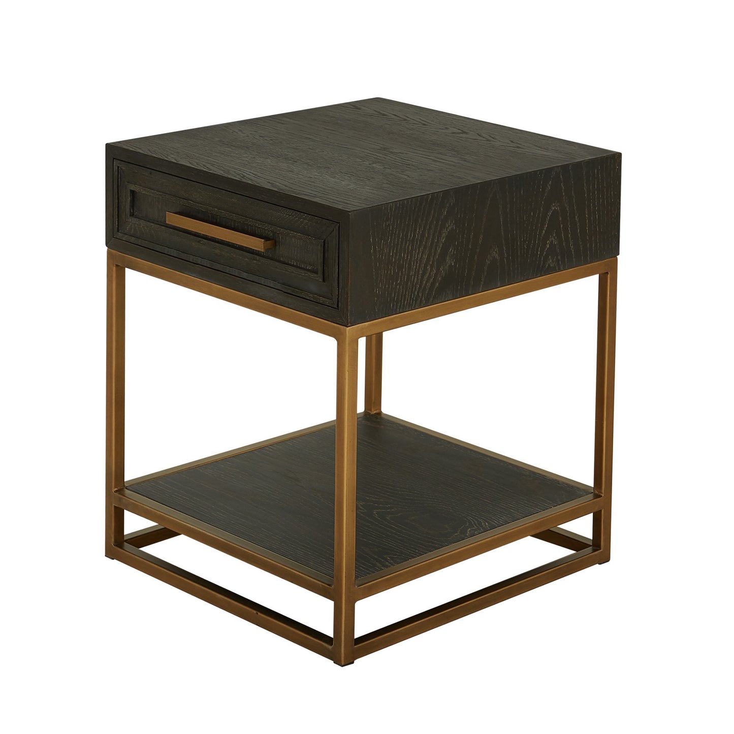 Renmin Side Table Carbon Oak 40cm