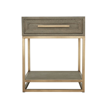 Renmin Side Table Grey Oak 50cm