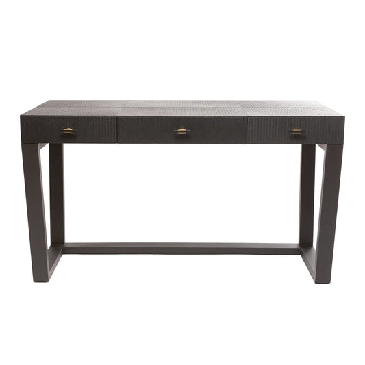 Slim Jim Desk Black Woven Leather