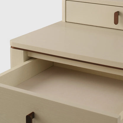 Studio Desk with 5 drawers in White Ash