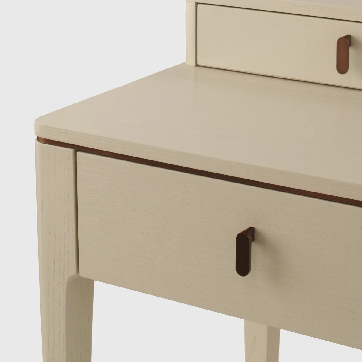 Studio Desk with 5 drawers in White Ash