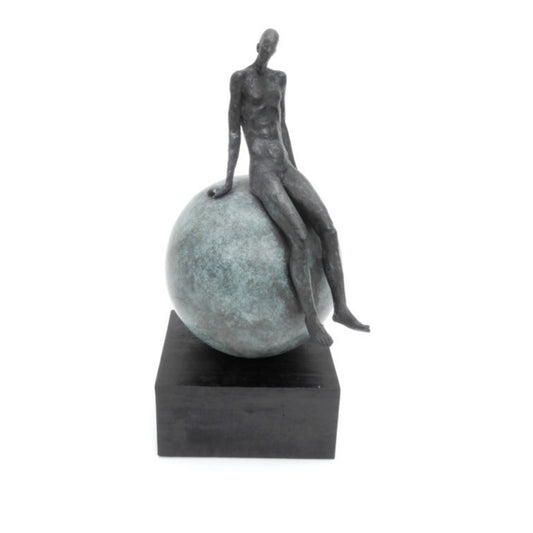 Bronze Figure On Globe 2