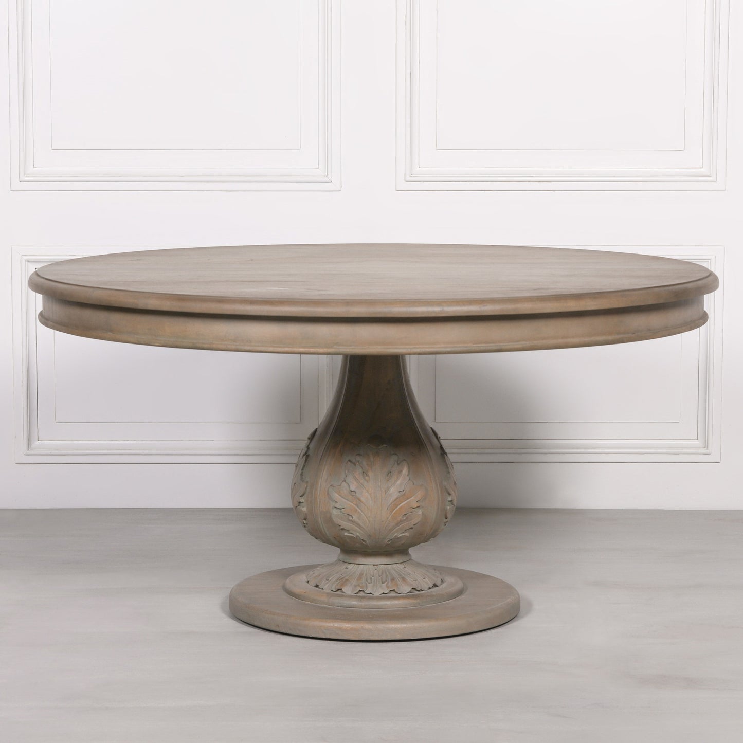 Rustic Light Wood 150cm Round Acorn Dining Table