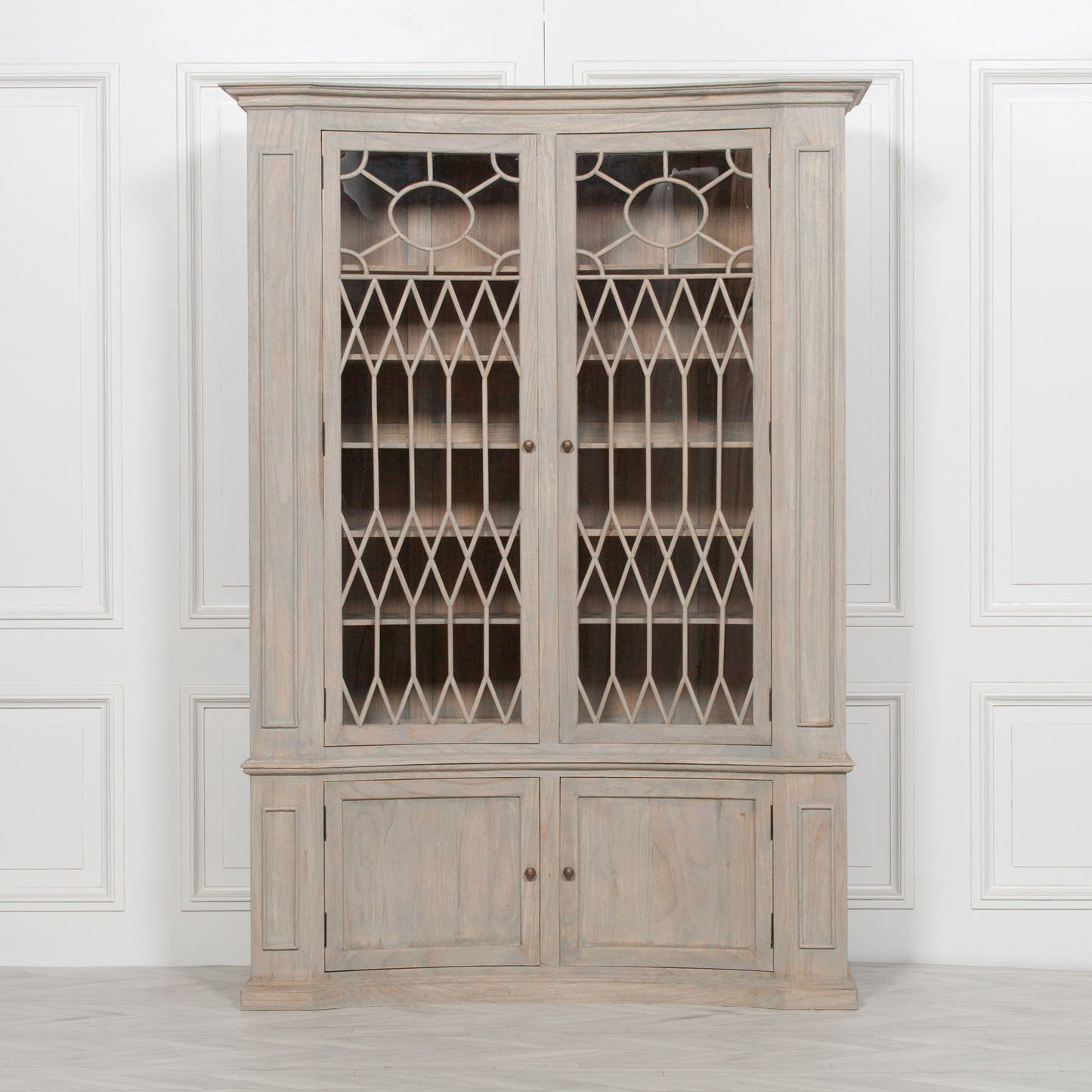 Concave Wooden Display Cabinet