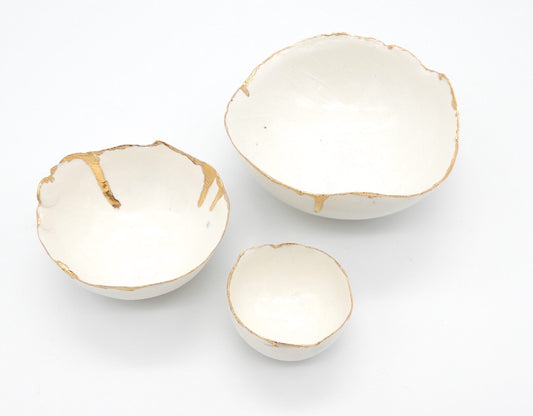 Porcelain Eggshell Bowls Cream