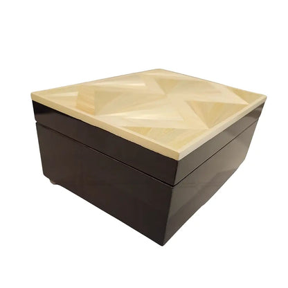 Straw Marquetry And Nickel Box