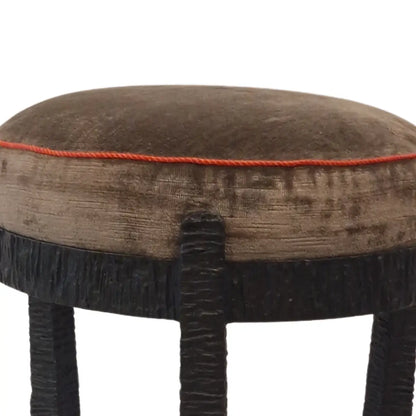 Bronze Tuffet Stool Nera Upholstered