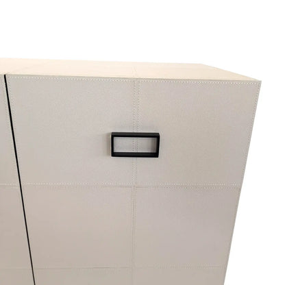 Paragon Cabinet 3 Door Leather Pumice