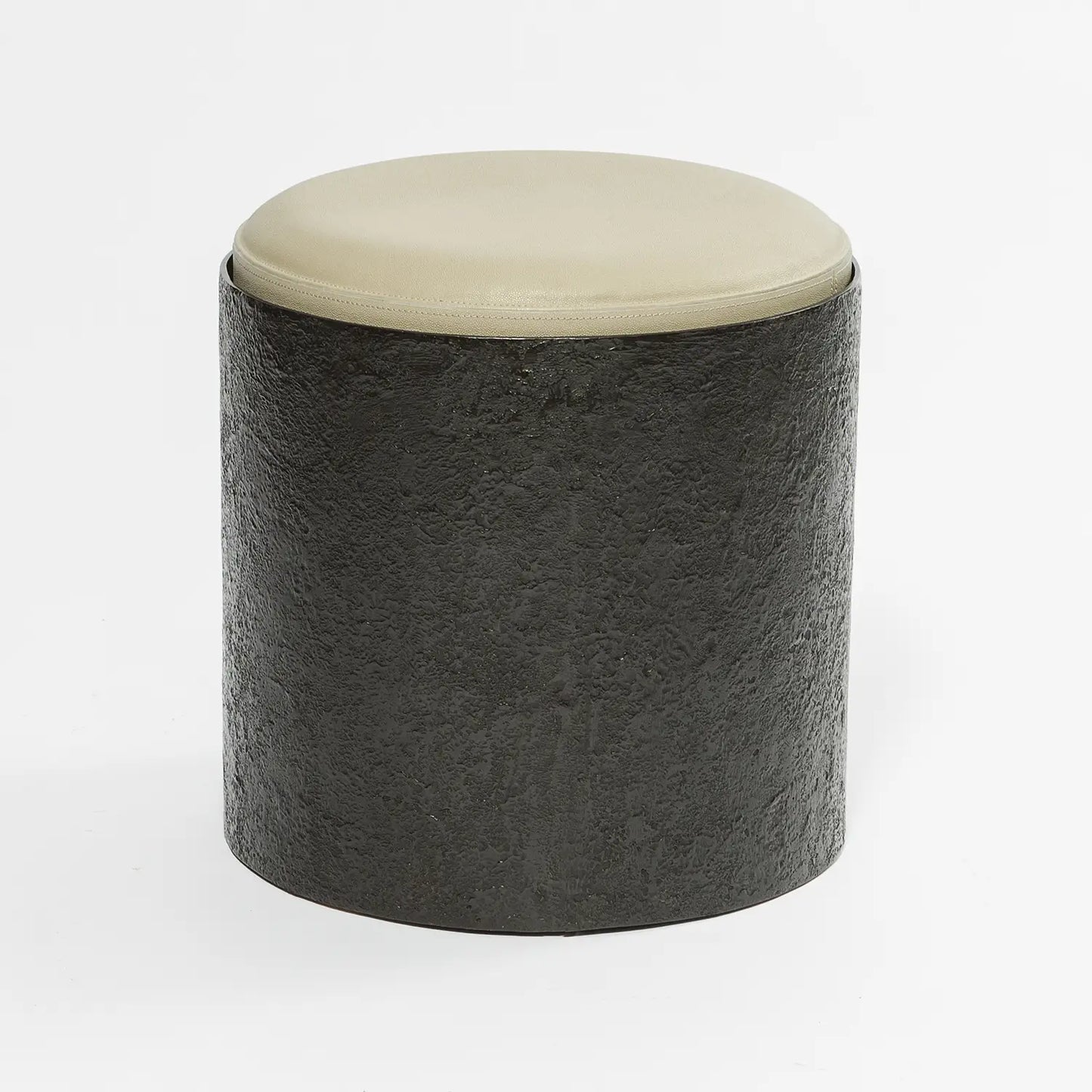 Column Stool Bronze Nera and Leather