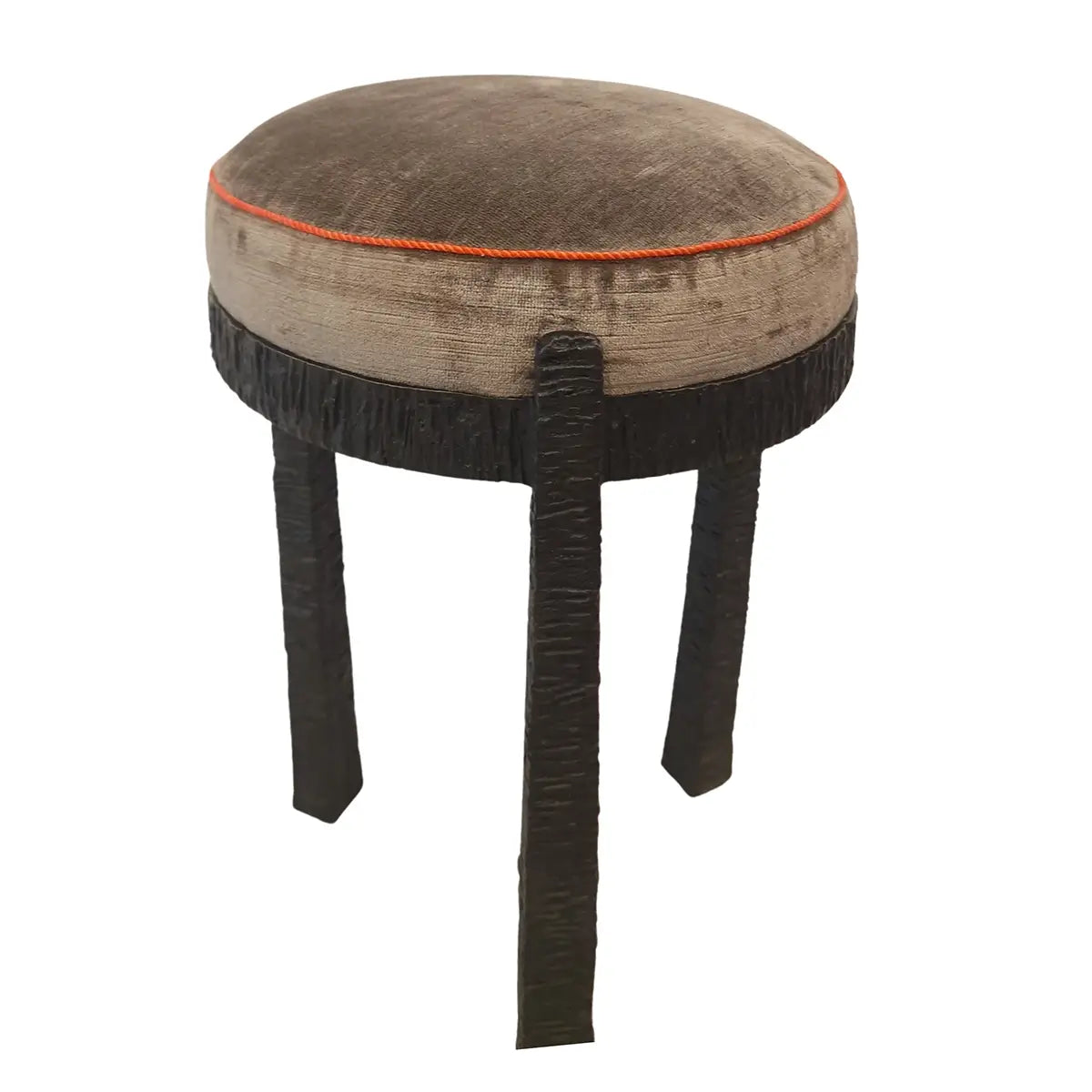 Bronze Tuffet Stool Nera Upholstered