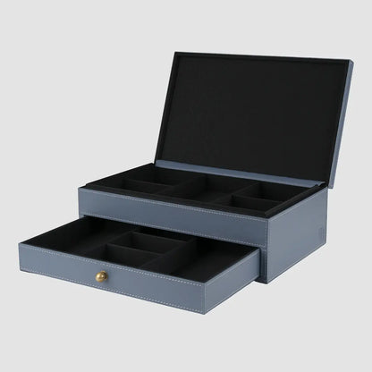 Treasure Box Blue Leather