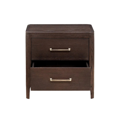 Hudson Nightstand Brushed Brown Oak