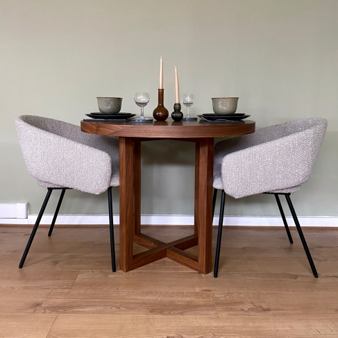 Iris Walnut Dining Table 90cms