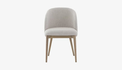 Eton Dining Chair in Cream Soft Linen & Solid Oak Finish