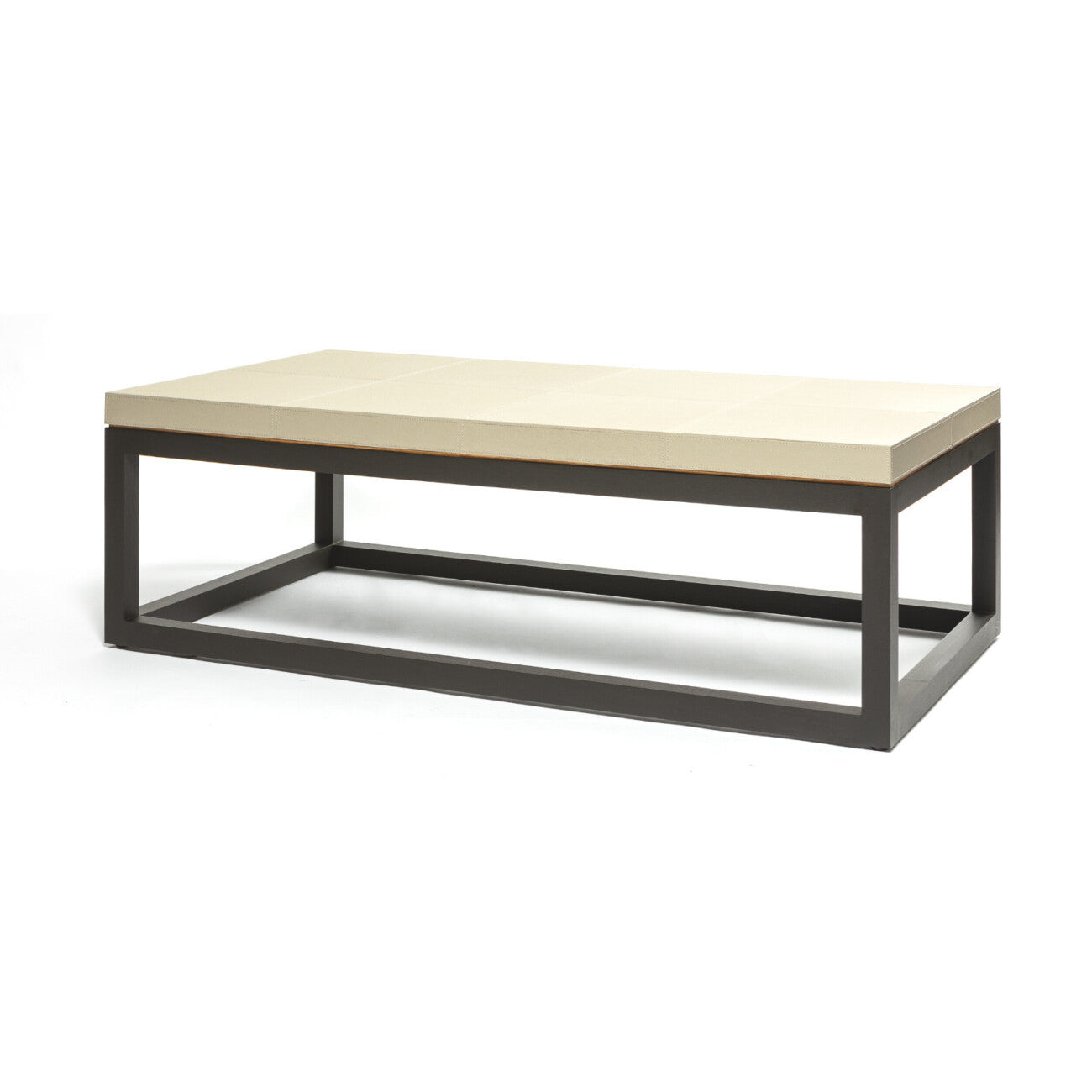 Linea D’Oro Coffee Table French Grey Leather