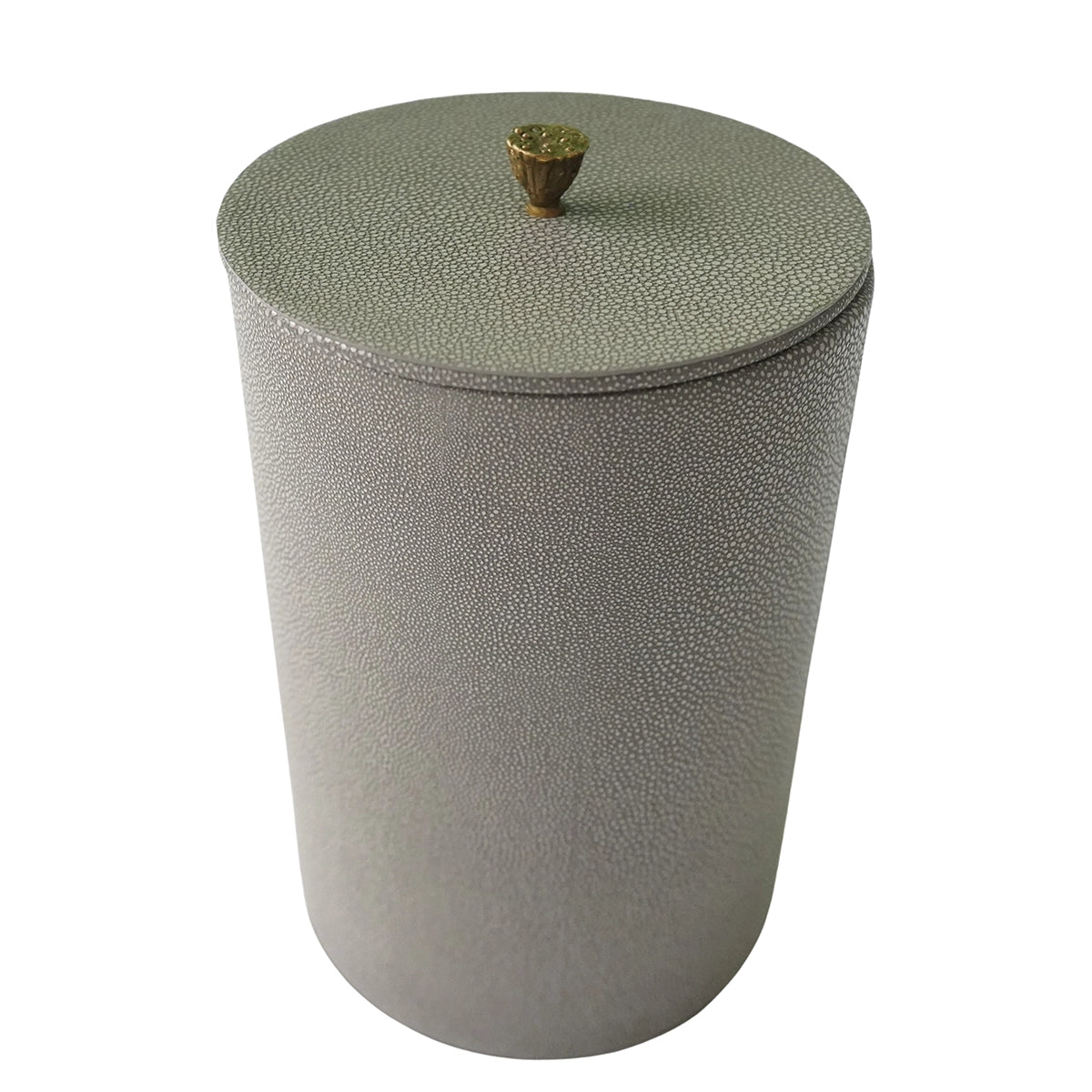 Lotus Box Grey Shagreen Leather