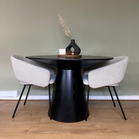 Lotus Black Dining Table