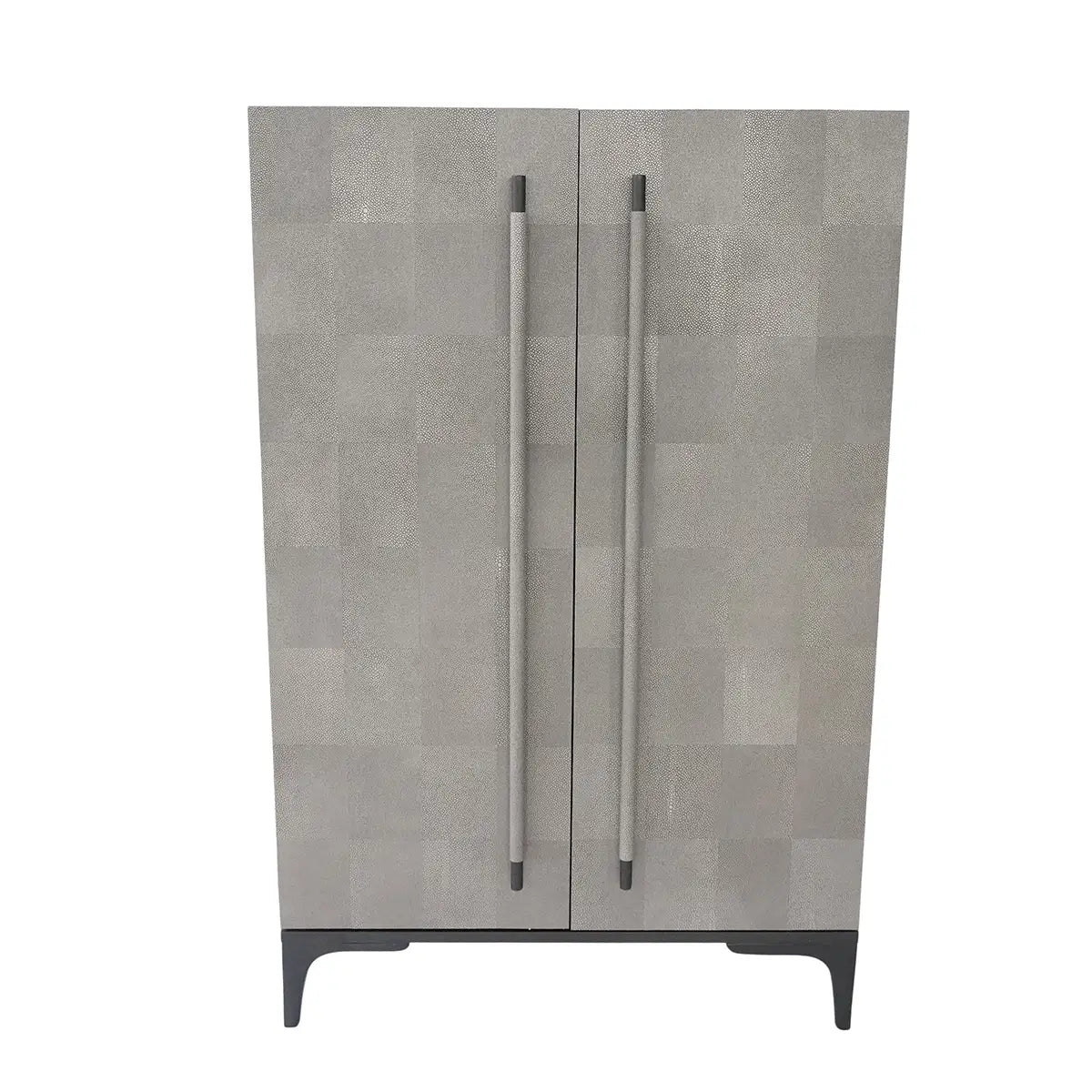 Luxe Armoire Grey Shagreen Leather