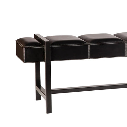 Slide Bench Black Leather