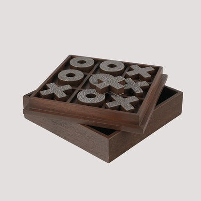 Tic Tac Toe Leather Box Pumice