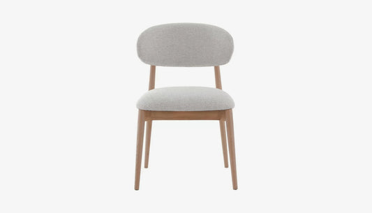 Blockley Dining Chair in Off-White Linen & Solid Oak Finish