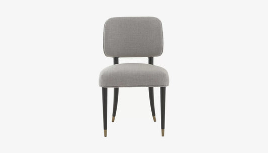 Cheltenham Dining Chair in Dark Cream Linen & Ebony Finish