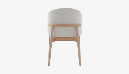 Snowshill Dining Chair in Off-White Linen & Solid Oak Finish