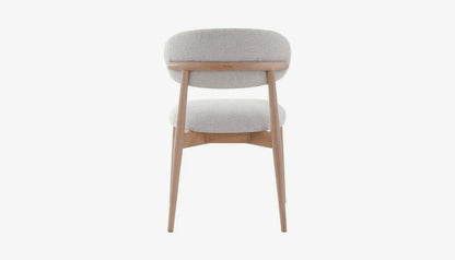 Blockley Dining Chair in Off-White Linen & Solid Oak Finish