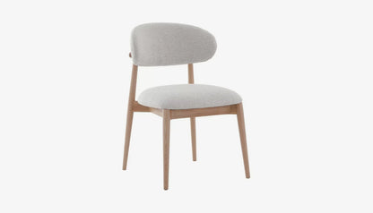 Blockley Dining Chair in Off-White Linen & Solid Oak Finish