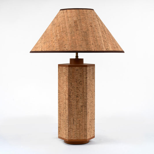 Ralf Hexagonal Lamp Leather and Cork