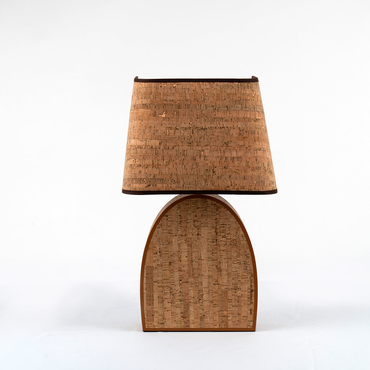 Ralf Parabolic Lamp Leather and Cork