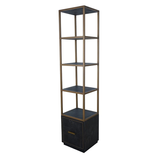 Renmin Bookcase Slim Carbon Oak