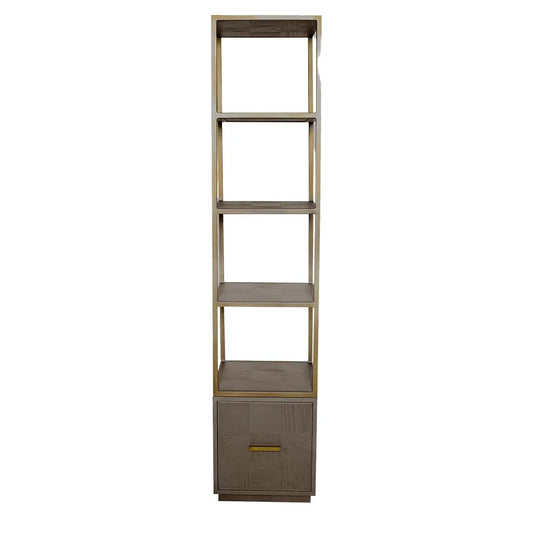 Renmin Bookcase Slim Grey Oak