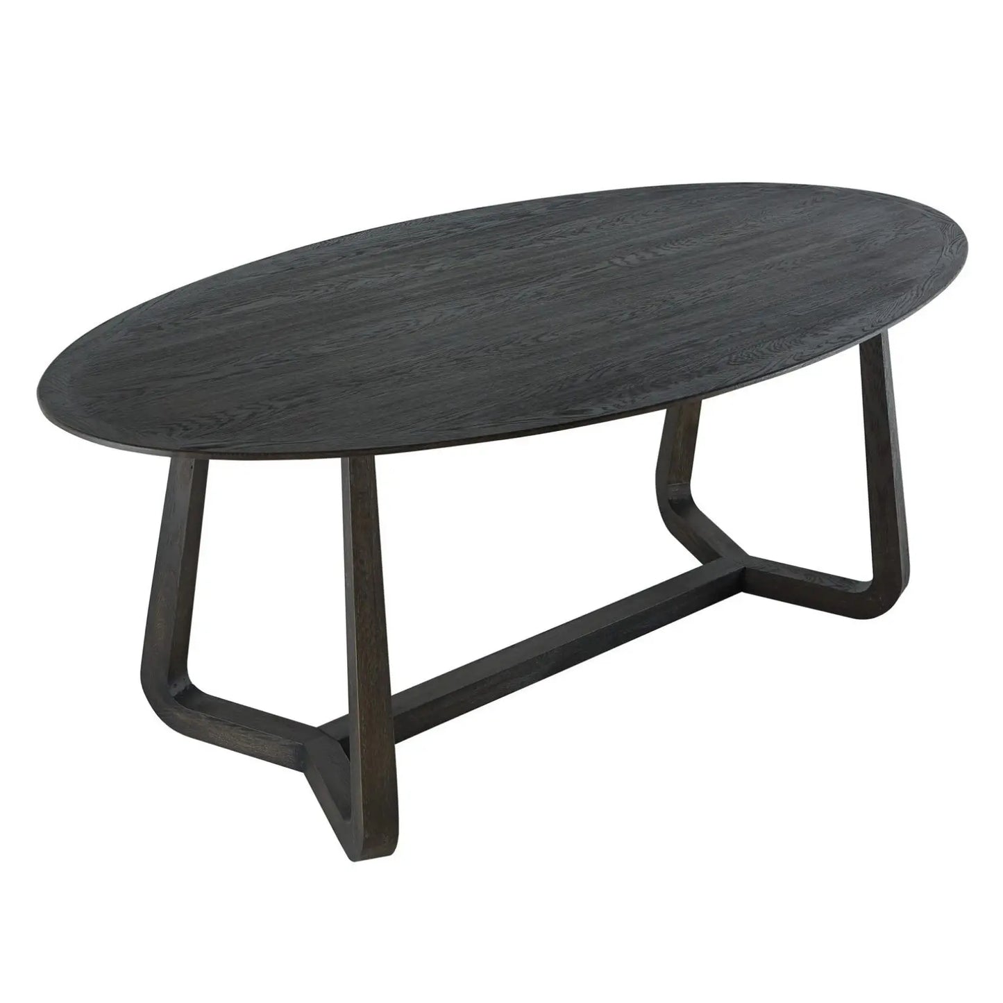 Renmin Oval Dining Table Carbon Oak 200 cm