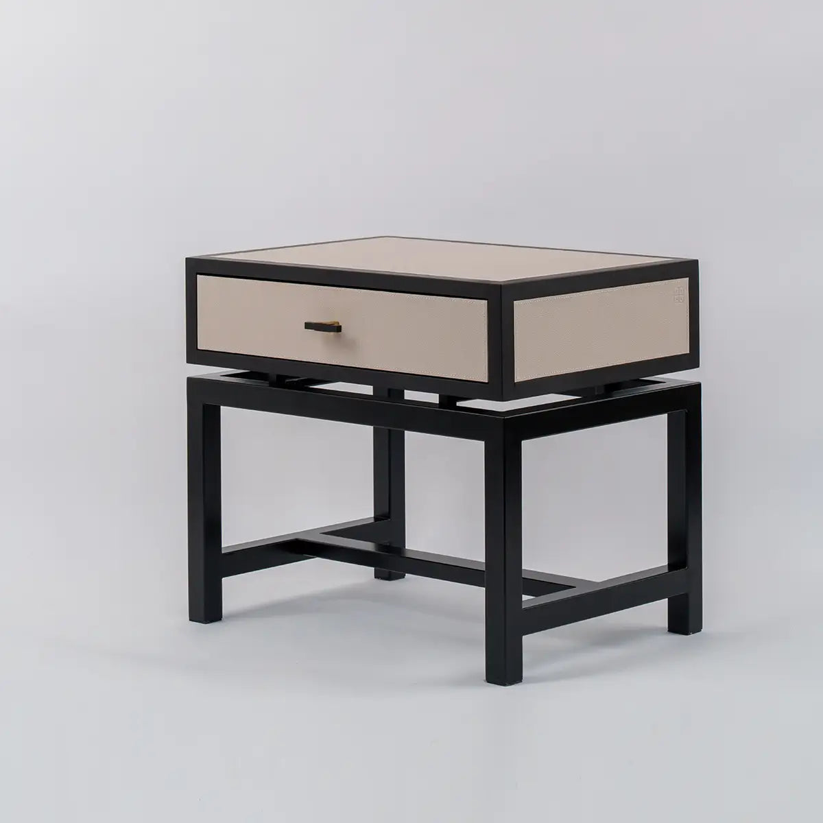 Bertie Side Table Pumice Leather