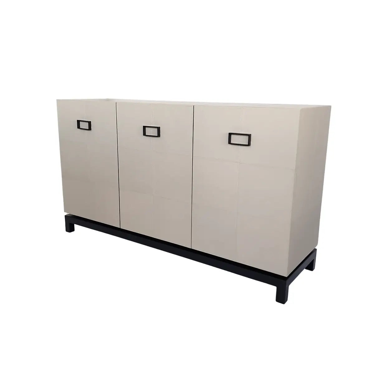 Paragon Cabinet 3 Door Leather Pumice