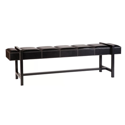 Slide Bench Black Leather