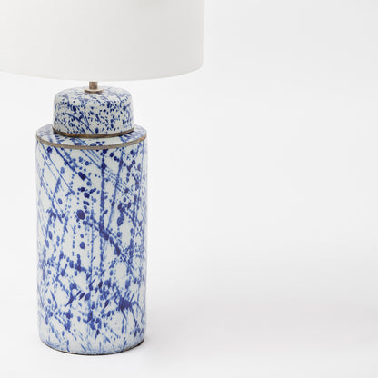 Speckle Ceramic Lamp Blue