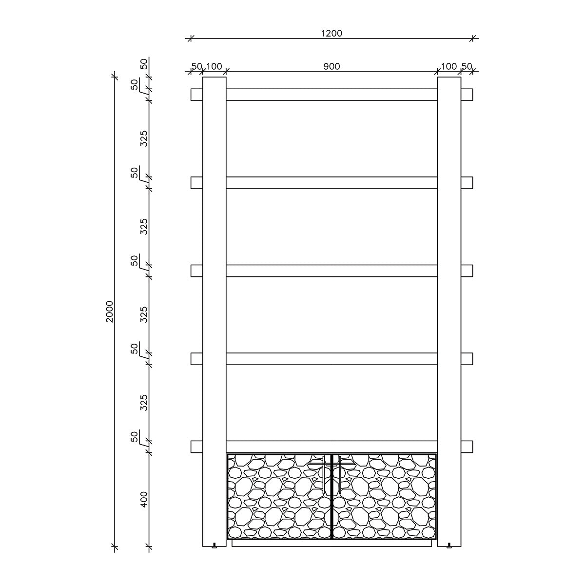 Campaign Bookcase Brushed Brown Oak