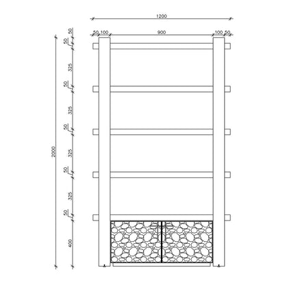 Campaign Bookcase Brushed Brown Oak