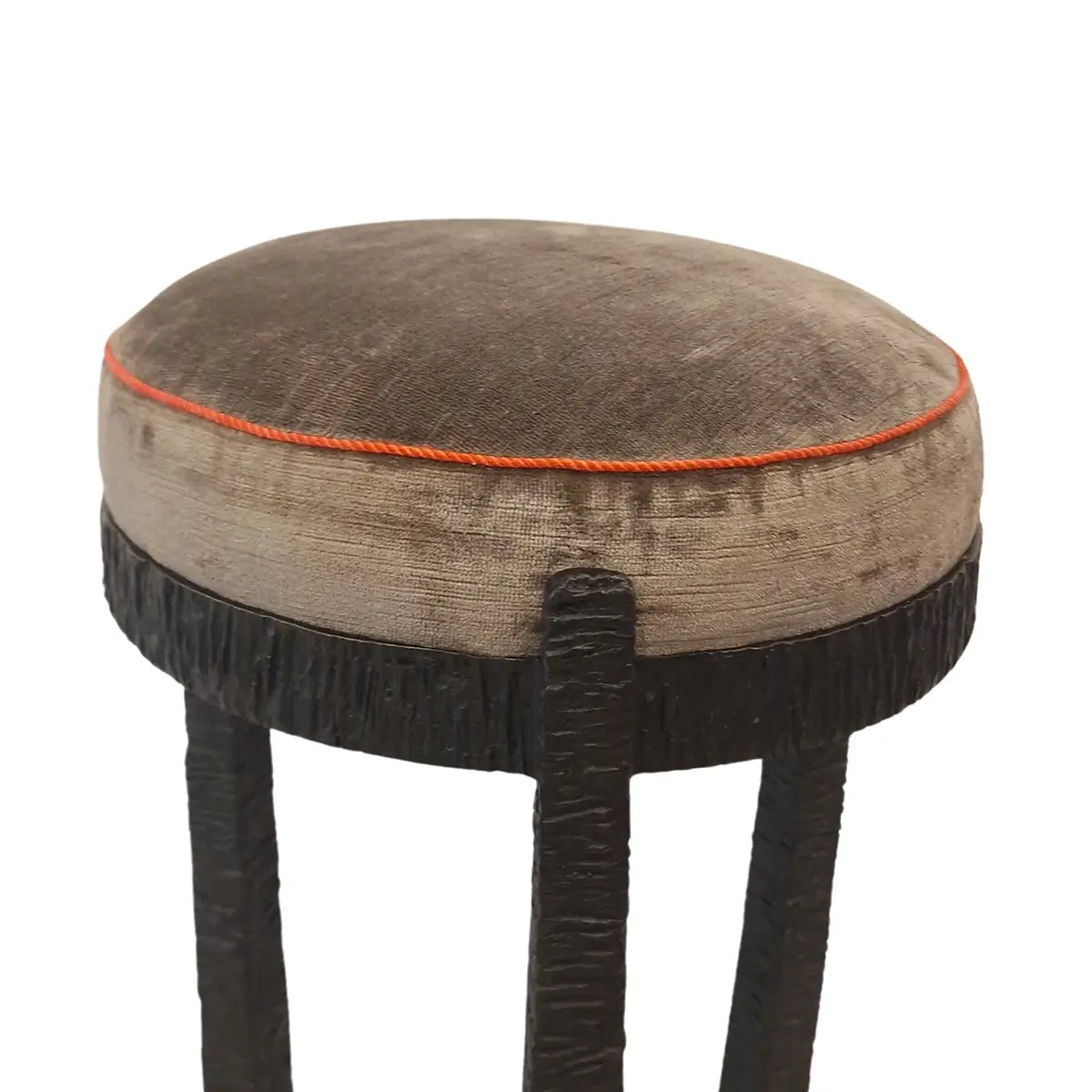 Bronze Tuffet Stool Nera Upholstered